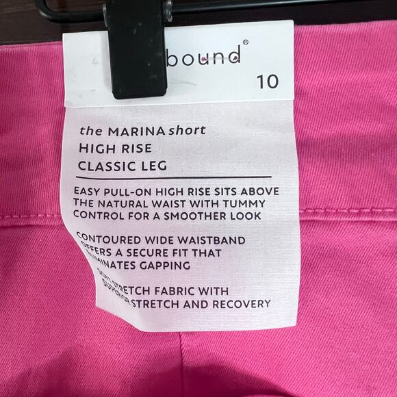 Westbound The High Rise Fit Marina Short Pink Women's 10 - Picture 7 of 14